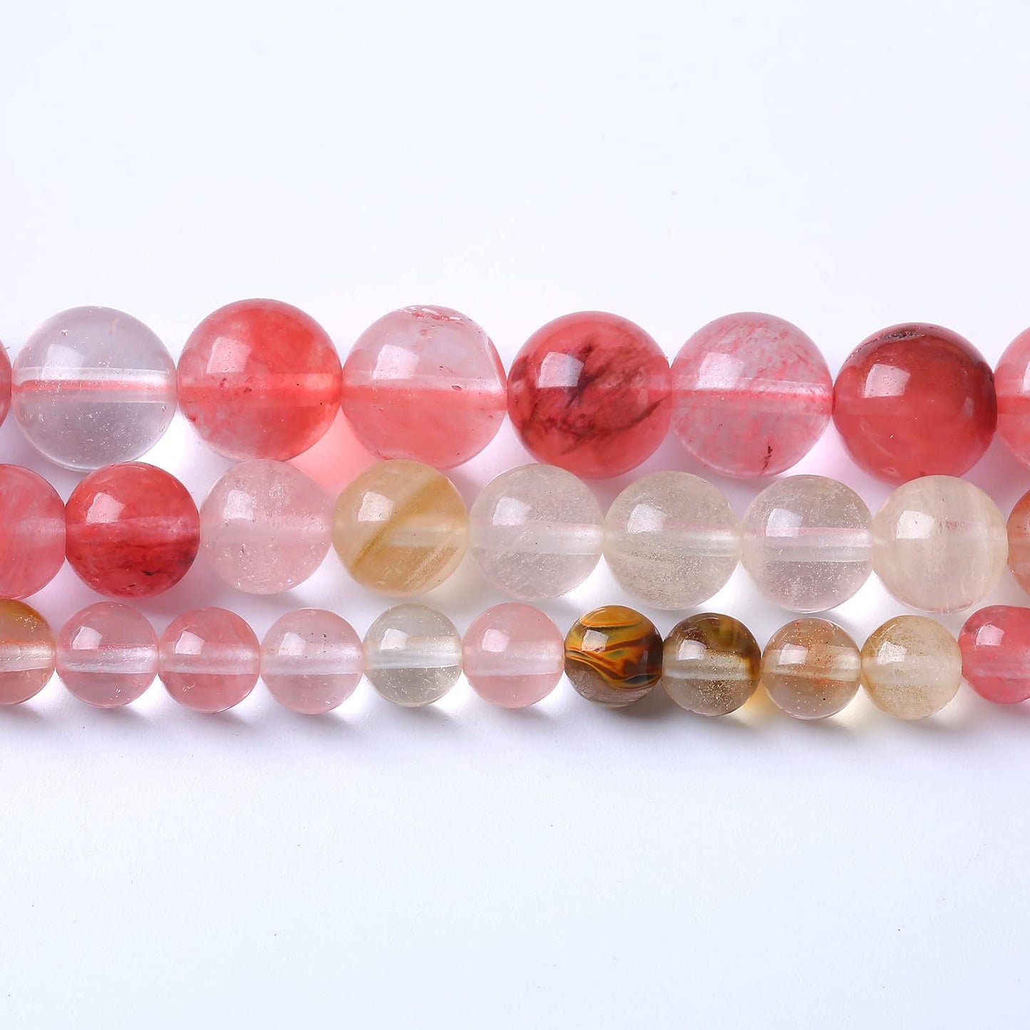 32PCS 12MM Watermelon Tourmaline Stone Beads Natural Gemstone Bead Crystal Healing Energy Jewelry Making DIY 15 inches