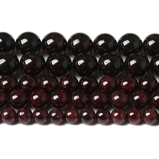 10MM 36PCS Natural Garnet Gemstone Loose Beads for Jewelry Making DIY Bracelet Crystal 1 Strand