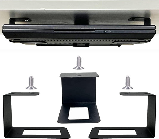 AUXPhome (3) Laptop Holder Under Desk Laptop Mount Organizer Rack Storage Shelf, Add On Under Table Laptops, Keyboard