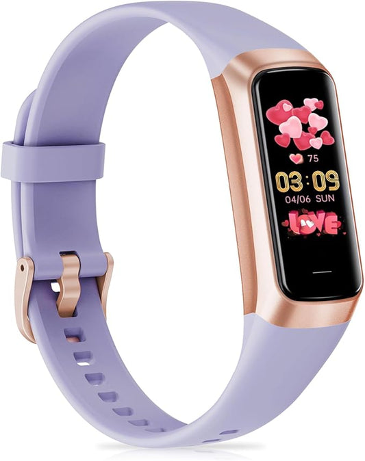 Fitness Tracker with 24/7Heart Rate, Blood Pressure, Sleep Tracking, Calorie, Activity Tracker with 1.1" AMOLED Color Screen, Waterproof Step Tracker for Android iPhones Women Men