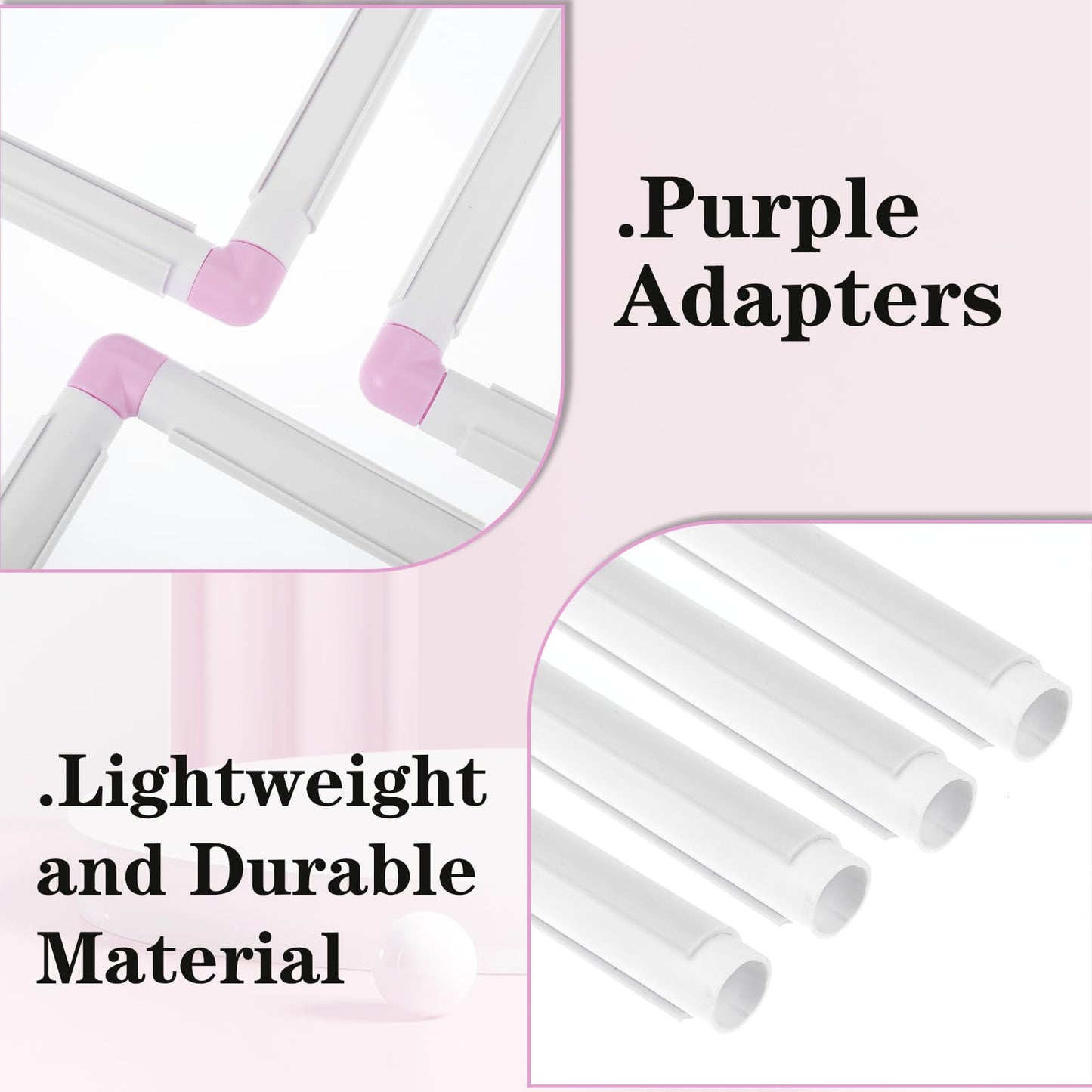 3 Pack Square Embroidery Hoops, Plastic Cross-Stitch Hoops, Plastic Clip Frame for Embroidery, Embroidery Quilting Frames (6x6, 8x8, 11x11)
