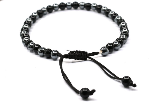 Amazing Gemstone Hematite Black Obsidian Anklet - Anti Swellig Ankle Bracelet, Weight Loss Aid Ankle Bracelet for Men Women