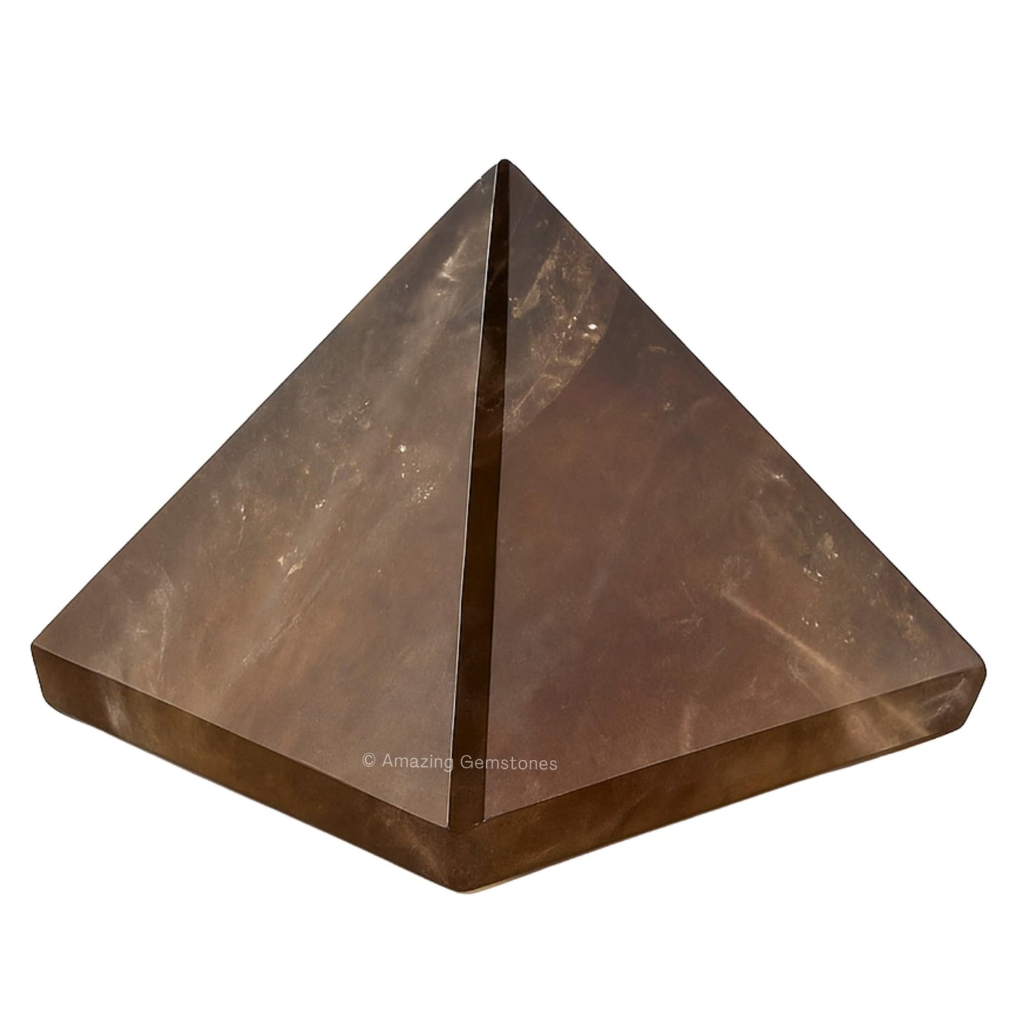 Amazing Gemstone Smoky Quartz Pyramid Crystal Healing Stones - 1" Great Pyramid Figurine of Natural Stone Pyramid for Meditation, Reiki, Chakra Balancing and Crystal Pyramids Grid