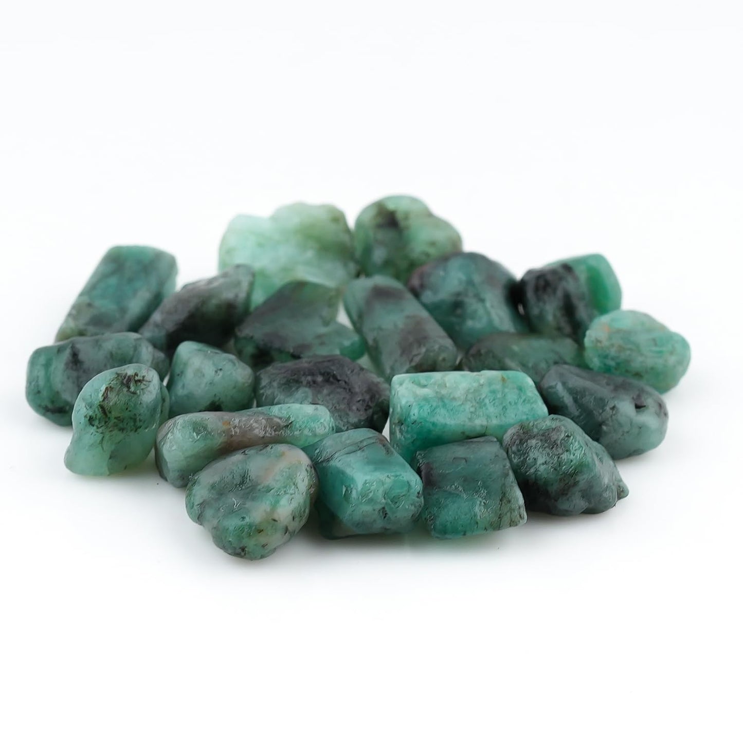 ColouredRocks 50 carats. EMERALD Crystals, Raw Stones, Rough Gemstones, Jewelry Making Supply, Cabbing, Polishing, Cutting, DIY, Crafts (20 pcs.) (5-8 mm.)