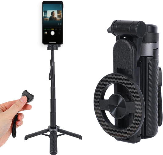 BTFO 360 Magnetic Mini Phone Selfie Stick, Rotation Pocket Tripod Extendable Cell Phone Travel Tripod Multifunctional