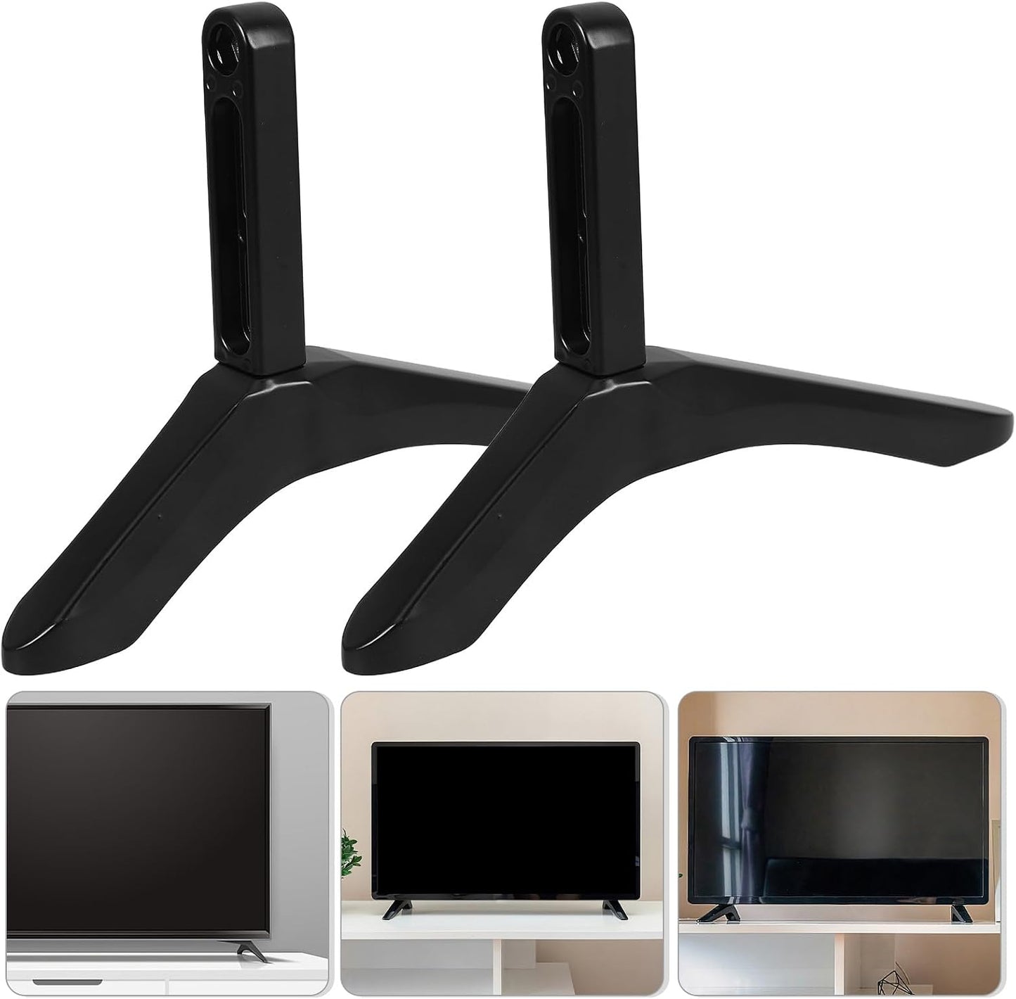 DOITOOL Universal TV Stand Tabletop Base with Screws Television Base Stand for LED LCD Tvs Compatible with Multiple