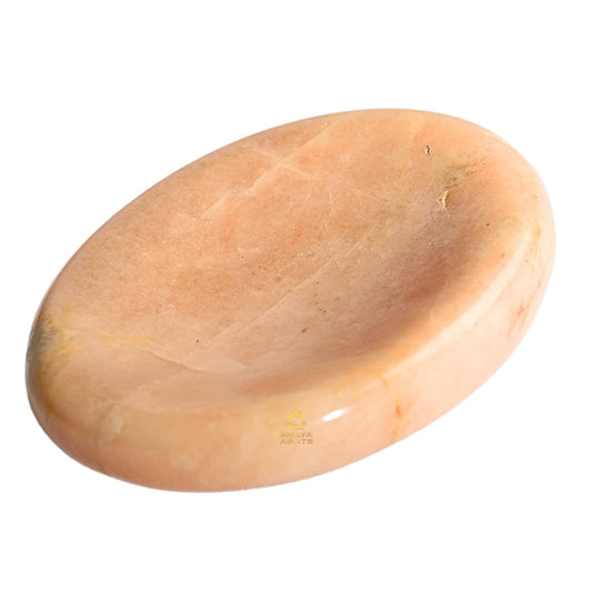 Anaya Agate Peach Moonstone Worry Stones Certified Crystal Thumb Worry Stone for Anguish, Relaxing and Soothing Balance Stones for Meditation, Stress Relief Crystals and Healing Stones for Men Women