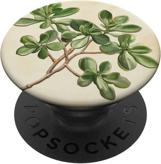 Antique Plant Botanical Art Garden DonaOnca Succulent Jade Plant Vintage Scientific Illustration Plant PopSockets