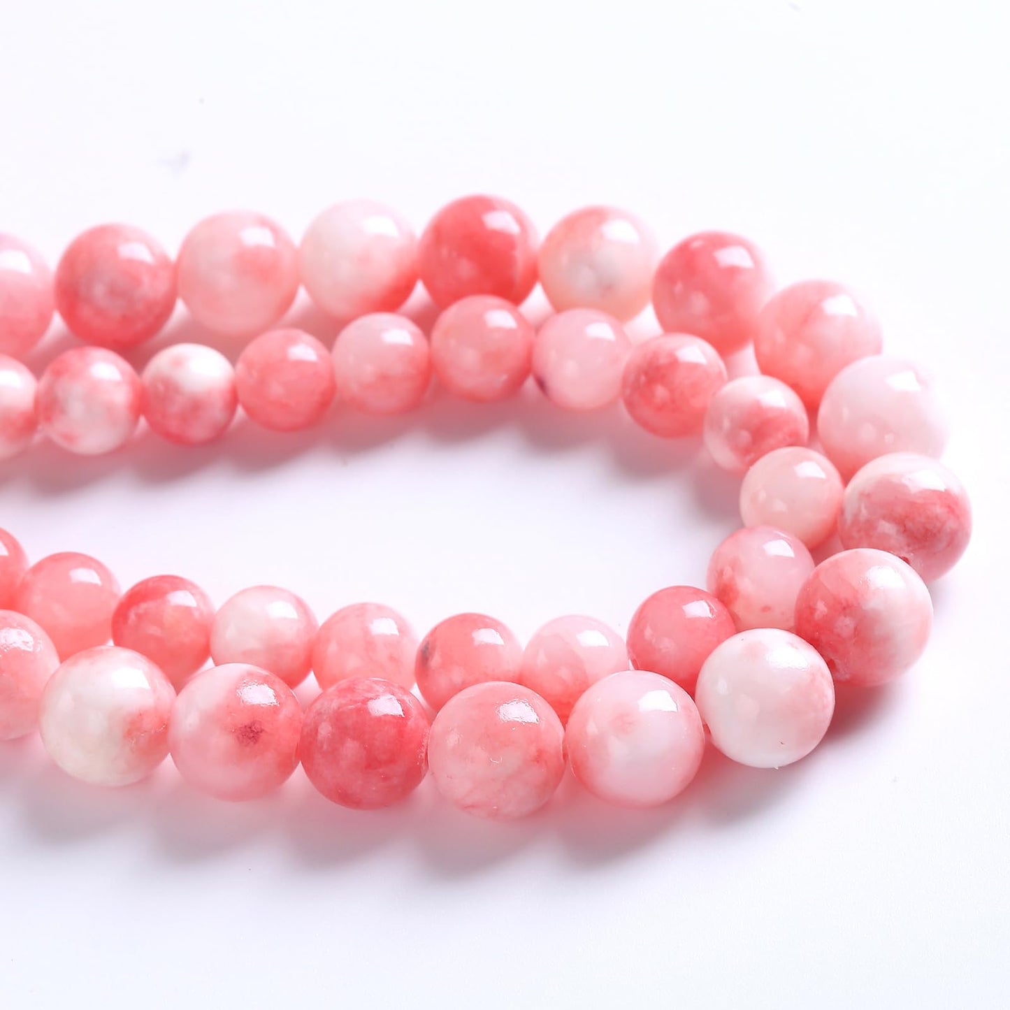6MM 60PCS Pink Persian Jade Spacer Loose Beads for Jewelry Making DIY Bracelet Necklace