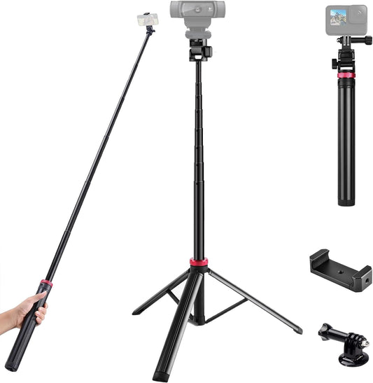 AceTaken 81'' C920/MX 4K/C922/C930/Brio 500/StreamCam 16 15 14 13/Samsung S24 S23 S22 Webcam Floor Tripod Stand Holder