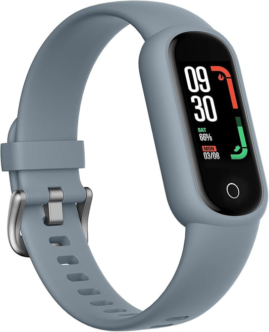 Fitness Tracker Watch with Heart Rate/Sleep Tracker/IP68 Waterproof, Activity Tracker with Pedometer Step Counter, Health Watch for Women Men with 14 Sports Compatible Android iOS, Slate Gray
