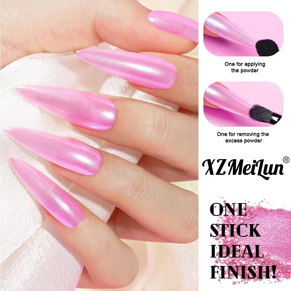 XZMeiLun Cat Eye Nail Powder, Big-Capacity 0.8g 9D Cat Eyes Magnetic Powder Purple Magic Mirror Effect Pigment Holographic Nail Art Glitter, Can Mixed with Builder Gel Nail Polish for Use
