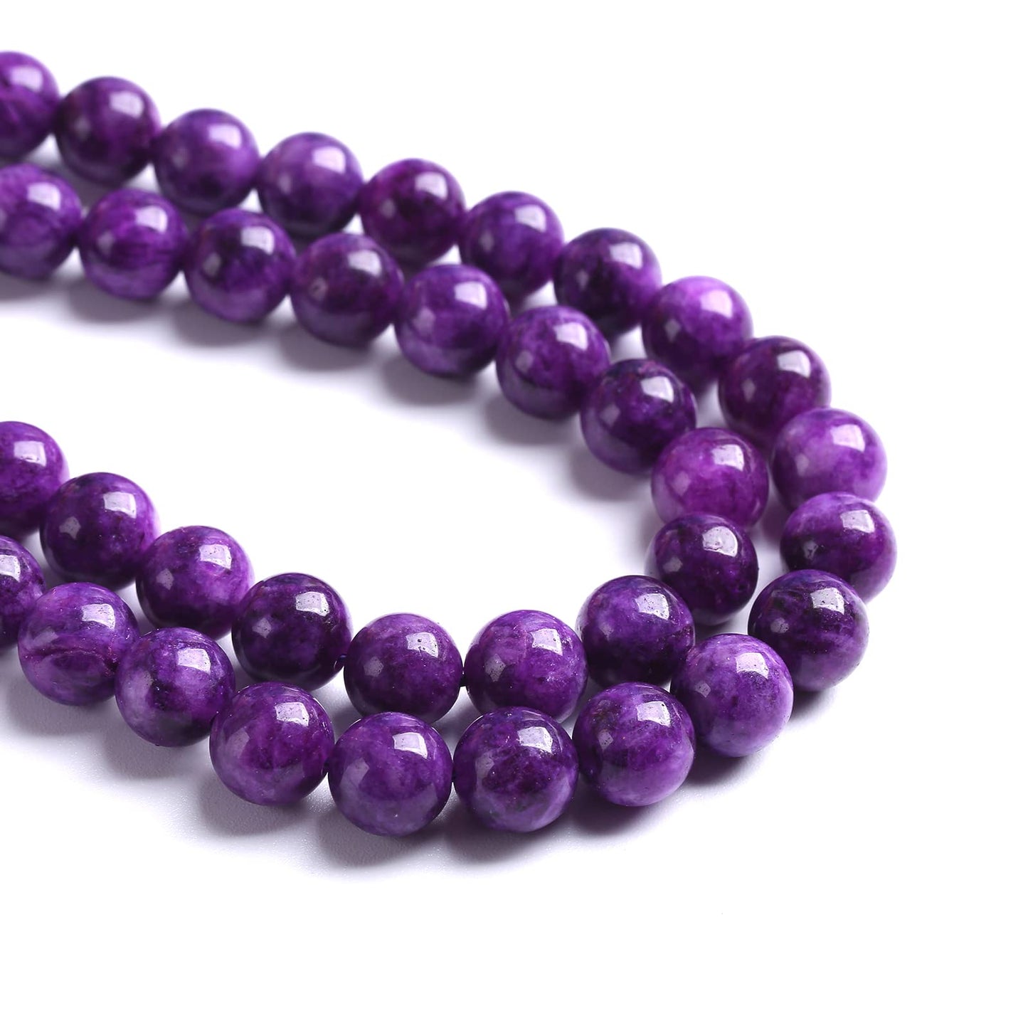 8MM 45PCS Natural Purple Charoite Jade Quartz Crystal Beads for Jewelry Making DIY Bracelet 1 Strand