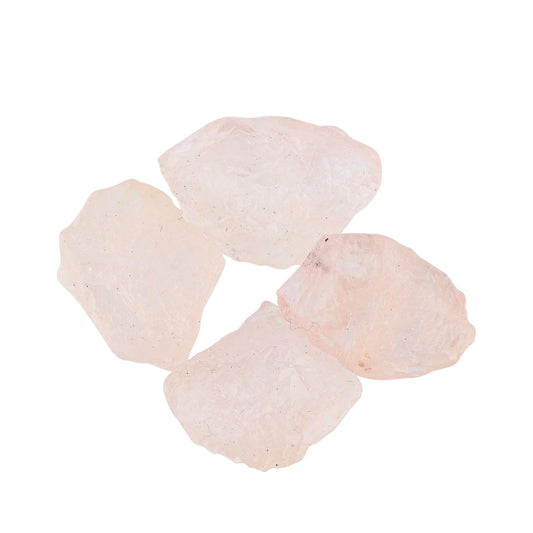 CRYSTALIS 4pcs AA+ Natural Pink Morganite, Loose Gemstone, Wholesale Bulk Rough, Jewelry Making Supply, Chakra & Healing Raw Stones, Wire Wrapping, DIY, Gem Collection, 15-20mm