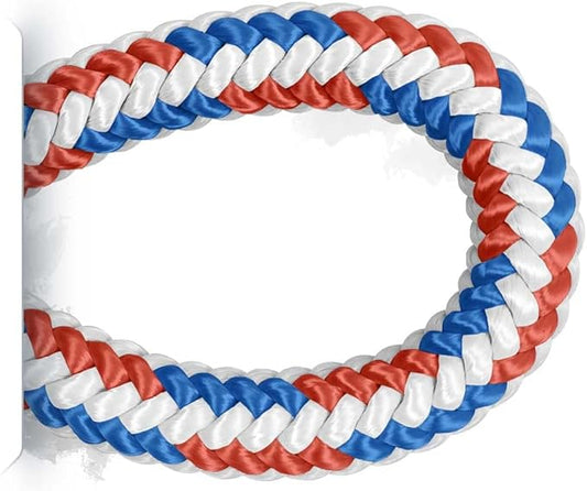 Pelican Rope 16-Strand 1/2 in (12.7 mm) Arborist-16™ Arborist Rope - 7000 lb MBS - Static Climbing Rope - Rescue Operations - High Visibility - 150 ft - Sewn Eye - Red White Blue - Made in The USA