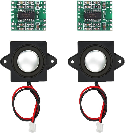 ALMOCN 2PCS PAM8403 3W 2.5-5V 2PCS 3W 8Ohm Mini Digital Power Amplifier Module Input USB Power Supply + Audio Stereo