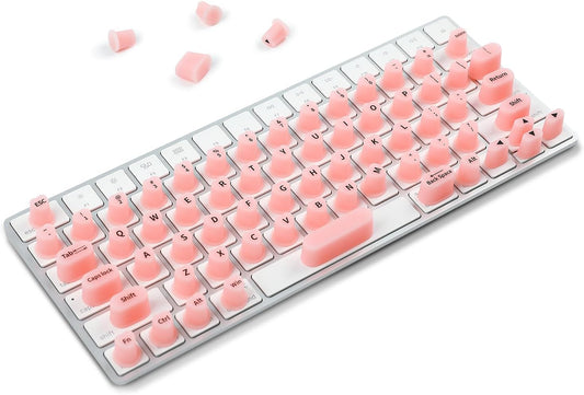 Allinside 70 Raised Silicone Keyboard Stickers for Long Nails, Reusable Self-Adhesive Key Stickers for Comfortable