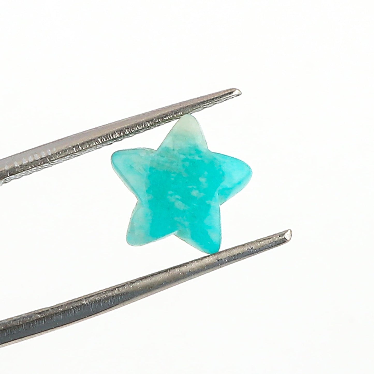 CRYSTALINES 5pcs, Wholesale Natural Amazonite Gemstones, Bulk Star Shape Stones, Assorted Loose Supply, DIY Craft-Jewelry Making, Chakra Healing Crystals, Gem Collection, 8-10mm