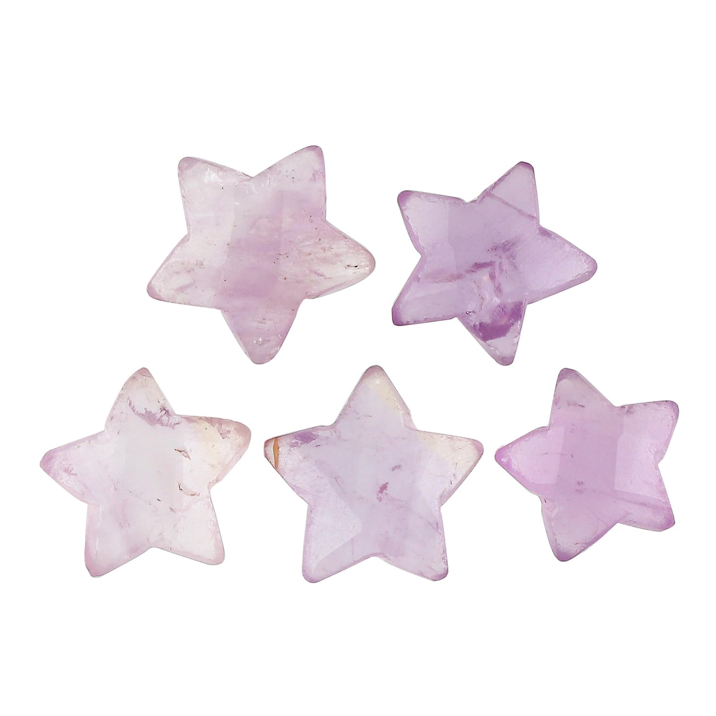 CRYSTALINES 5pcs, Wholesale Natural Amethyst Gemstones, Bulk Star Shape Stones, Assorted Loose Supply, DIY Craft-Jewelry Making, Chakra Healing Crystals, Gem Collection, 8-10mm