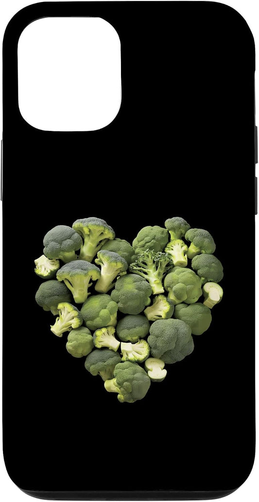 Broccoli Heart Design 12/12 Vegetable Broccoli Heart Case for iPhone Pro