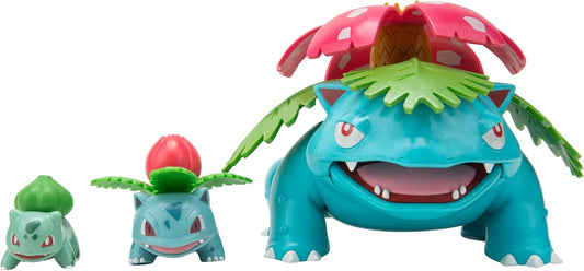 Pokémon Select Evolution 3 Pack | 2-Inch Bulbasaur, 3-Inch Ivysaur & 12-Inch Venusaur Figures