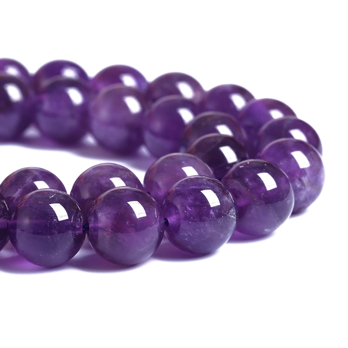 6MM 60PCS Natural Stone Purple Amethyst Crystal AAA Grade Quartz Beads for Jewelry Making DIY Bracelet