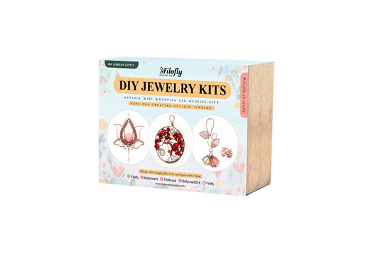 Filofly DIY Jewelry Kit 002, Spirit of Nature Make Your Own Wire Wrapping and Weaving Jewelry, Materials & Instructions Included Jewelry Making Gift, Pendant Tutorial (Spirit of Nature)