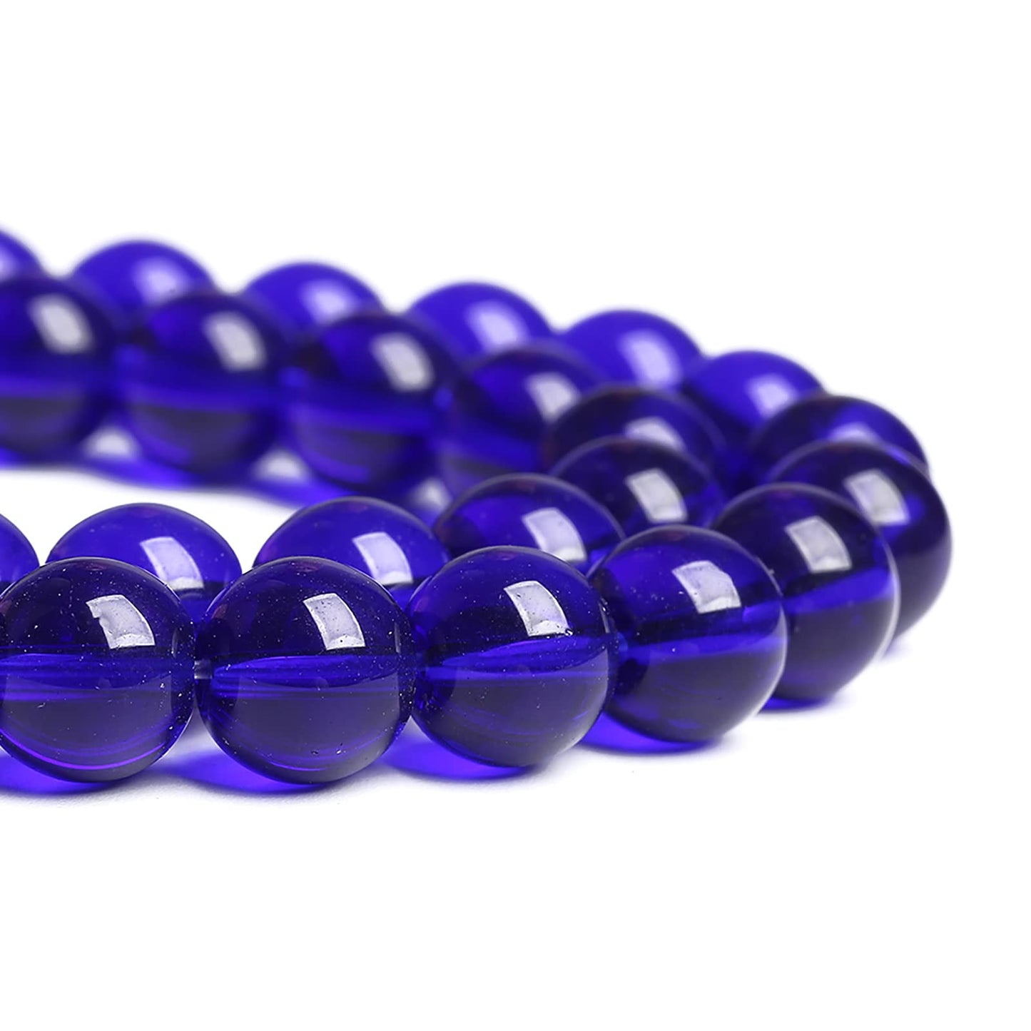 12MM 32PCS Blue Glass Loose Spacer Crystal Beads for Jewelry Making DIY Bracelet