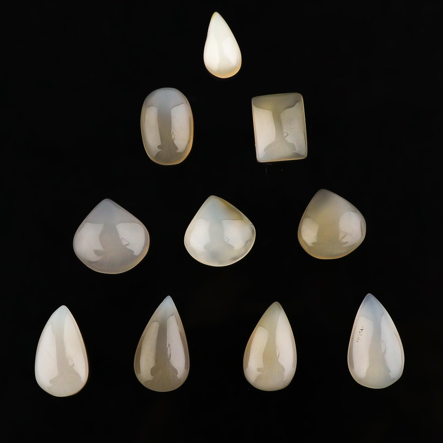 CRYSTALIS 100 carats Natural Grey Chalcedony Loose Gemstone Wholesale Bulk Cabochons Jewelry Making Supply, Chakra & Healing Polished Stones, Wire Wrapping, DIY, Gem Collection [12-16mm]