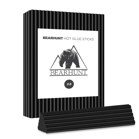 BEARHUNT Strong Hot Melt Glue Gun Sticks bulk (0.43" X 9.84"_2lb - Black)