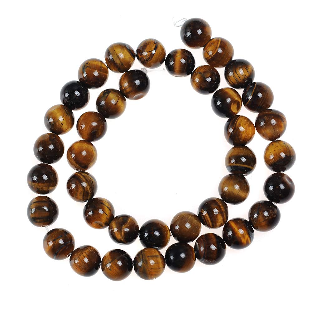 Natural Stone Beads 18mm Yellow Tiger Eye Gemstone Round Loose Beads Crystal Energy Stone Healing Power for Jewelry Making DIY,1 Strand 15"