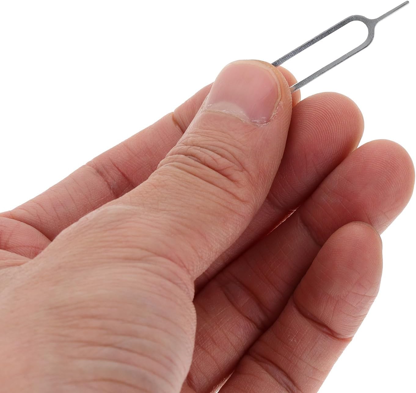 500pcs KOMBIUDA Universal Sim Card Tray Ejector Pins Silver Sim Needle Tools for Smartphones Tablets Devices