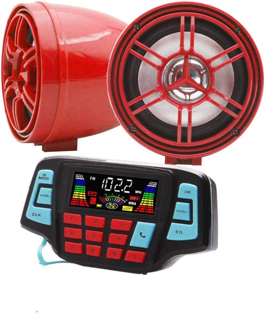 XYC 3" MP3 2.0, Motorcycle Weatherproof Bluetooth Wireless Speaker Music Player Sound Audio Stereo Amplifier System ATV