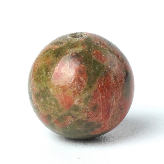 100Pcs Natural Stone 6mm Unakite Round Loose Gemstone Energy Healing Beads Hole Size 1mm DIY Smooth Beads for Bracelet Necklace Earrings Jewelry Making