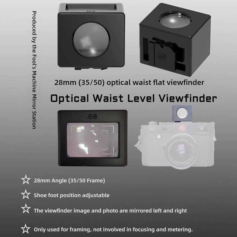 Generic 28mm 35/50 40 (40) Waist Level Viewfinder - Retropia Optical Waist Level Viewfinder, with or Frame Lines, Shoe