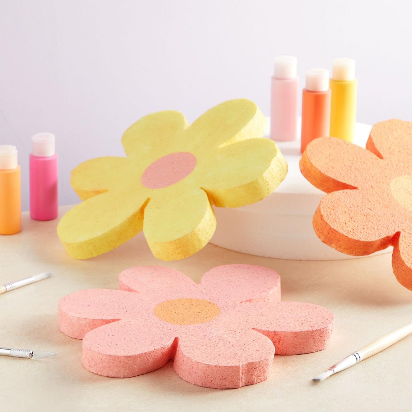 Juvale Thick Foam Discs - 12 x 12 x 1 In, White, 6-Pack - Circle Foam for Flowers Bouquet & DIY Craft Projects