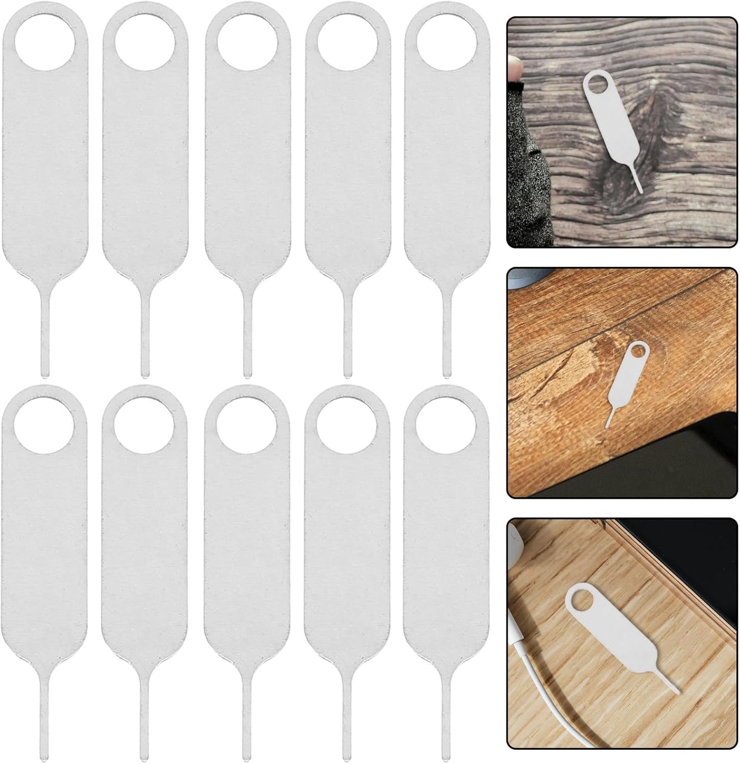 500pcs Set Vaguelly Stainless Steel Sim Card Removal Tool for Mobile Phones Universal Sim Ejector Pins with Hole Pin