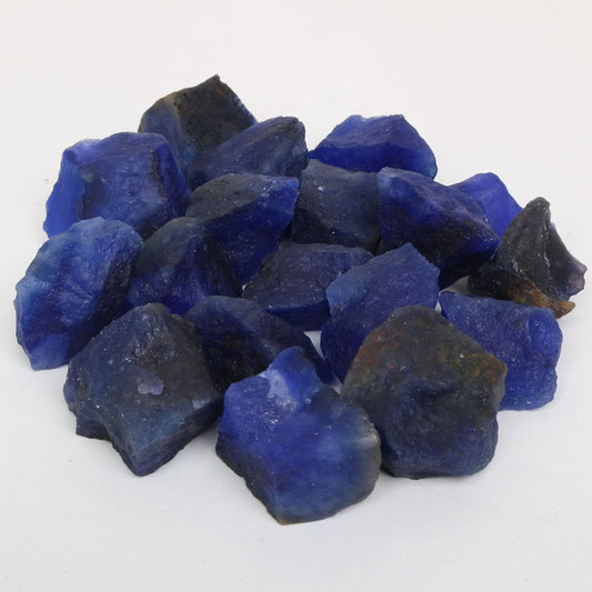REAL-GEMS Natural Raw Healing Crystals Rough Stones for Tumbling, Cabbing, Polishing, Wire Wrapping, Wicca & Reiki Crystal Healing, Mix Gemstones,7 Chakra (Blue Sapphire)