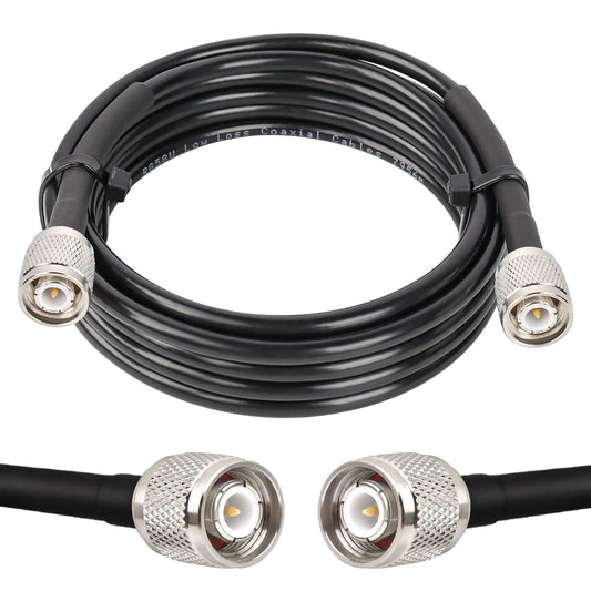10FT, 50 RG58 MOOKEERF TNC Male to TNC Male Coax Cable Ohm Coaxial Cable with TNC Connectors for GPS Navigation