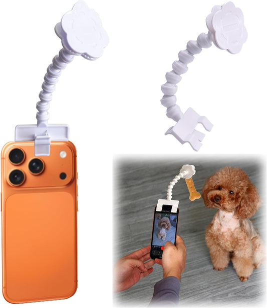 BAIRUYAO 360Rotation Pet Selfie ToolDog Treat Clip Cat Selfie Treat Holder,Dog Looking Lens Camera ToolUniversal Selfie