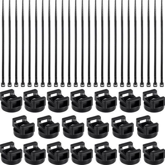 120 (22 mm) Yookeer Pieces Magnetic Zip Tie Mount Multipurpose Cable Holder Magnets Magnetic Wire Management Bases