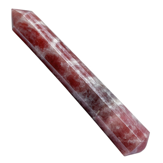 Amazing Gemstone Lepidolite Crystal Wand Massage Stick - Pelvic Wand Gua Sha for Adults - Crystals and Healing Stones Massage Wands for Adults Gifts (Pointed)