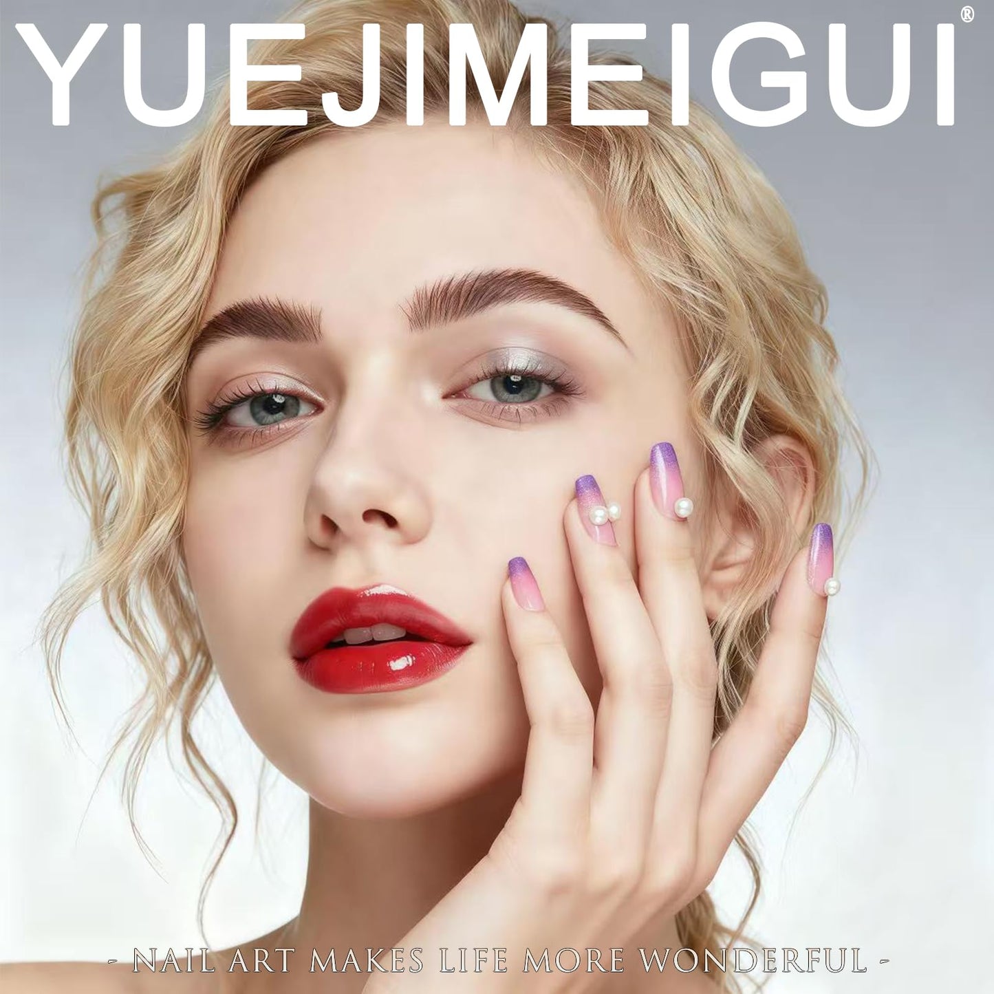 Gradient French Tip Press On Nails Short Square Glitter Pink False Nails Sparkling Gold Design White French Tip Cute False Nails Full Cover Stick On Nails for Women Girls Manicure 24pcs