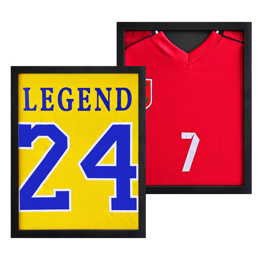 2 Pack Jersey Shadow Box ,Jersey Frame Display Case,Sports Jersey Display Frame with Pine Wood for Hockey Soccer Basketball Baseball Shirts