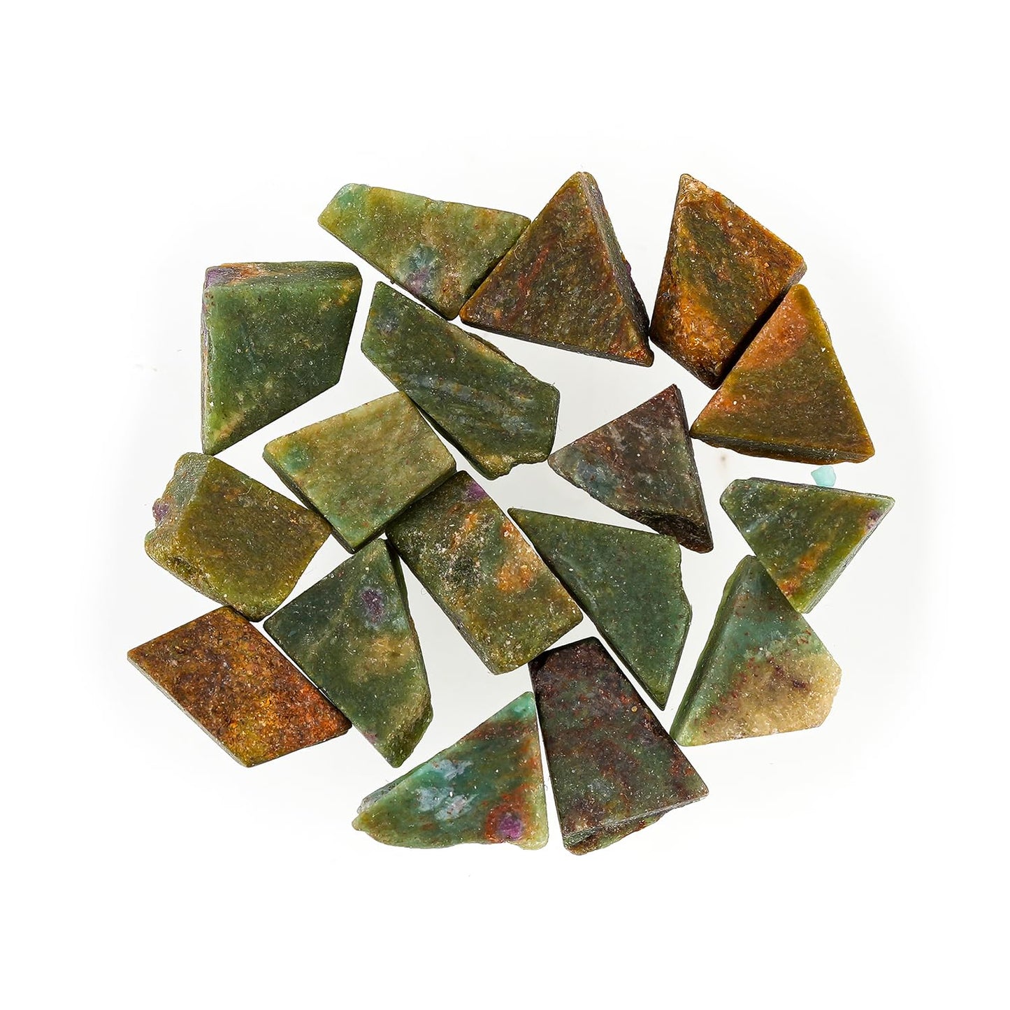 ColouredRocks 100 carats Ruby Fushite Crystals, Raw Stones, Rough Gemstones, Jewelry Making Supply, Cabbing, Polishing, Cutting, DIY, Crafts (15+pcs) (8-12mm)