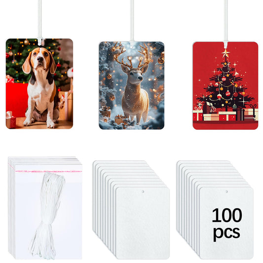 100 pcs sublimation air fresheners blanks,Sublimation Blanks Products DIY Air Freshener for Car and Home Hanging Decoration Sublimation car freshener blanks,Sublimation Ornament Blank