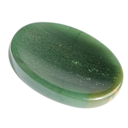 Anaya Agate Green Jade Worry Stone – Certified Crystal Thumb Stone for Anxiety & Stress Relief – Healing Crystal for Meditation, Reiki, Positive Energy & Christmas Gift for Men and Women