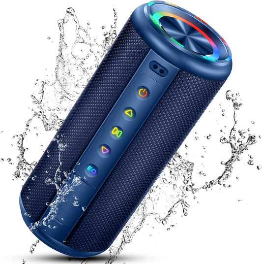 Xuevcn 360 Sound,IP65 Bluetooth Speaker, Portable Bluetooth Speakers with Wireless Stereo Pairing, Built in Mic, HD