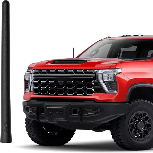 AntennaMastsRus 6 3/4 INCH 2500 (2020-2026) - The Original for Chevrolet Silverado - Car Wash Proof Short Rubber