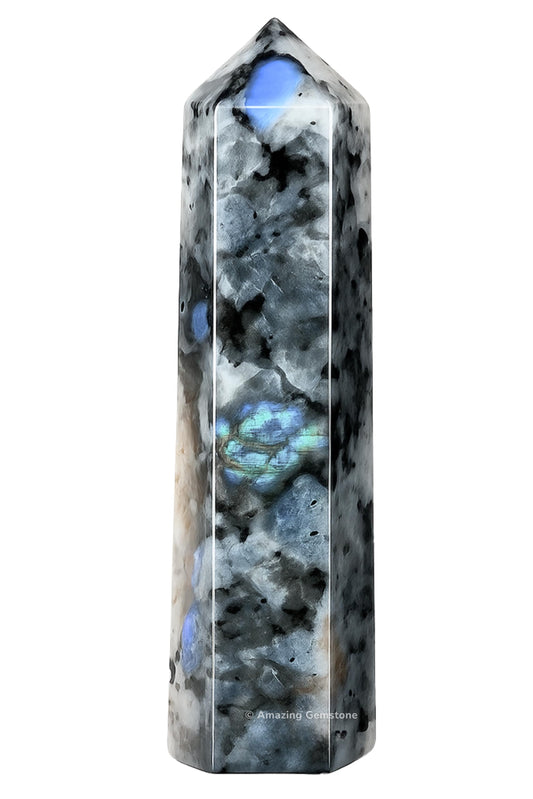 Amazing Gemstone Large Rainbow Moonstone Crystal Towers ~ Natural Healing Crystal Point Obelisk for Reiki Healing and Crystal Grid (5.5" to 6" INCH)